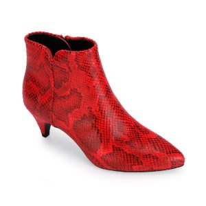 Kick Bit Kunstleder-Stiefeletten mit Schlangenprint