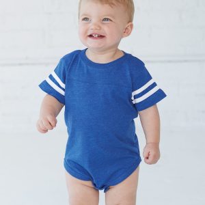 Rabbit Skins Baby-Body aus feinem Jersey im Football-Stil