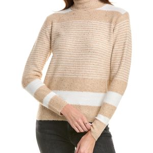 YAL New York gestreifter Rollkragenpullover
