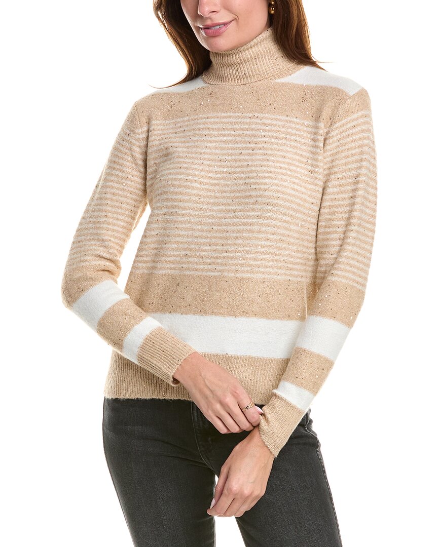 YAL New York gestreifter Rollkragenpullover