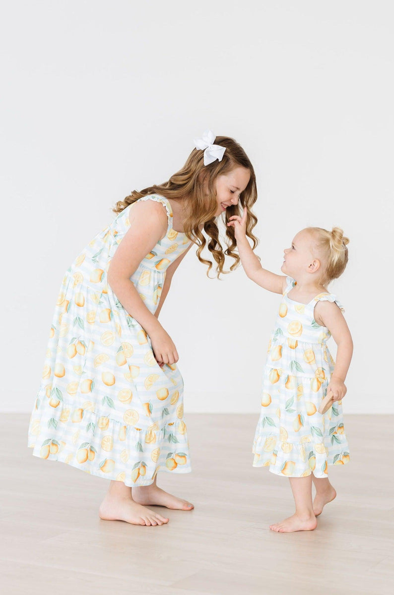 Lovely Lemons Maxikleid – Rüschen