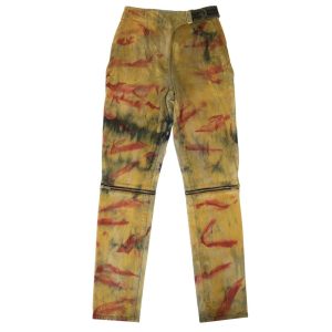 Jeans – Batikmuster, Gelb