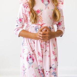 Ballet Beauties Kleid mit schwingendem Rock – Rüschen