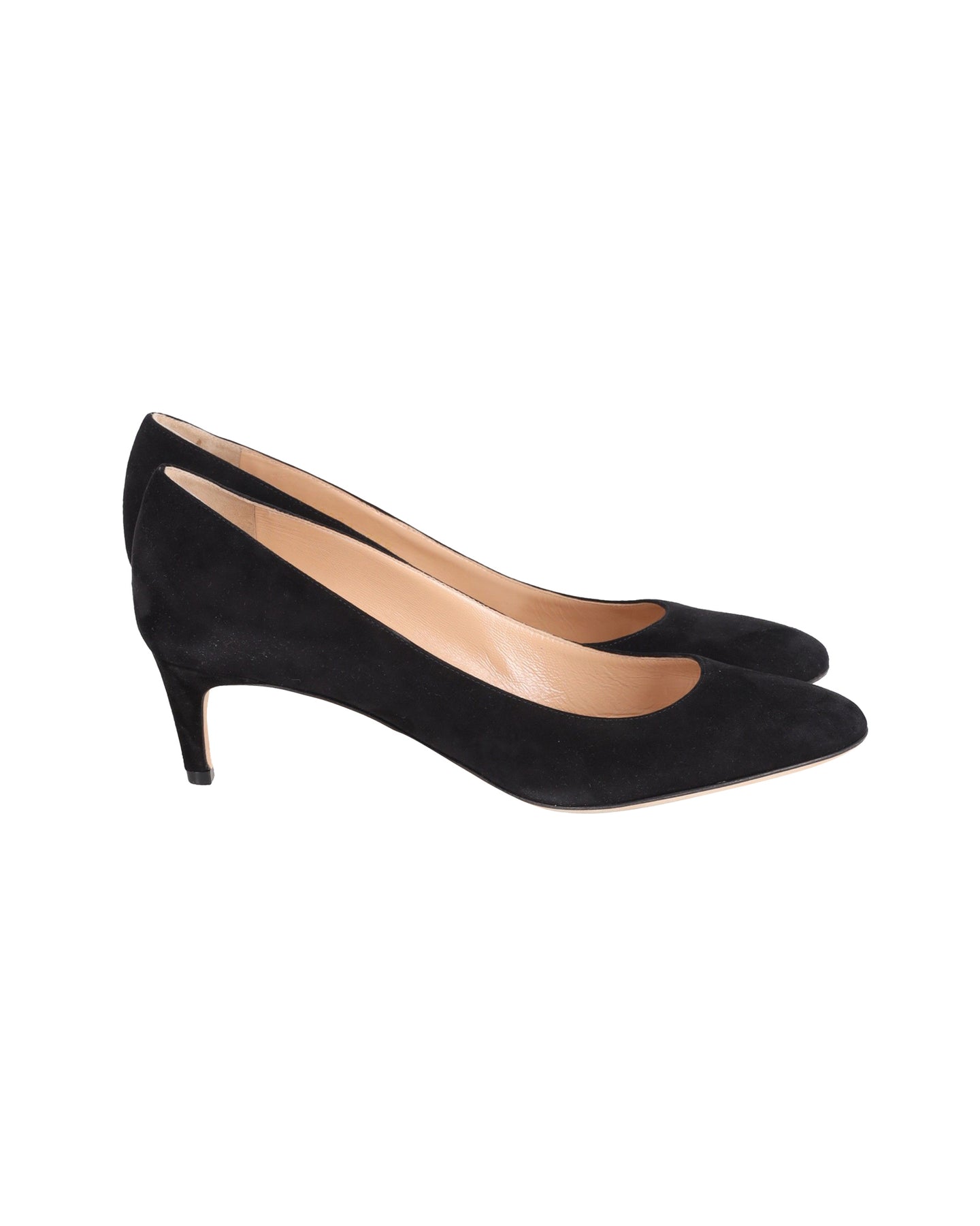 Sergio Rossi Pumps mit mittelhohem Absatz aus schwarzem Veloursleder