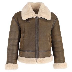 Nili Lotan Denzel Lammfelljacke aus braunem Leder