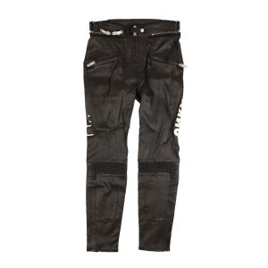Unravel Project Skinny-Lederhose mit Logo in Schwarz