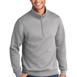 Port & Company Core Herren-Fleece-Sweatshirt mit 1/4-Reißverschluss