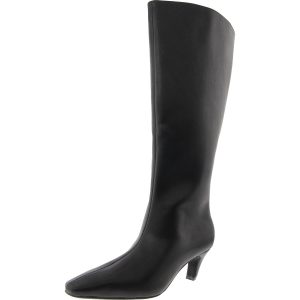 Samey kniehohe Stiefel – Kunstleder, weiter Schaft