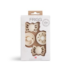 FRIGG Baby’s First Schnuller im Design Moonlight Sailing in Creme, 4er-Pack
