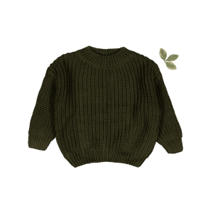 The Chunky Pullover – Strick, Moosgrün