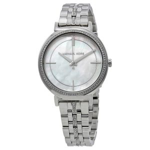 Michael Kors Cinthia MK3641 33MM Armbanduhr – Damen, Silber, Quarzwerk