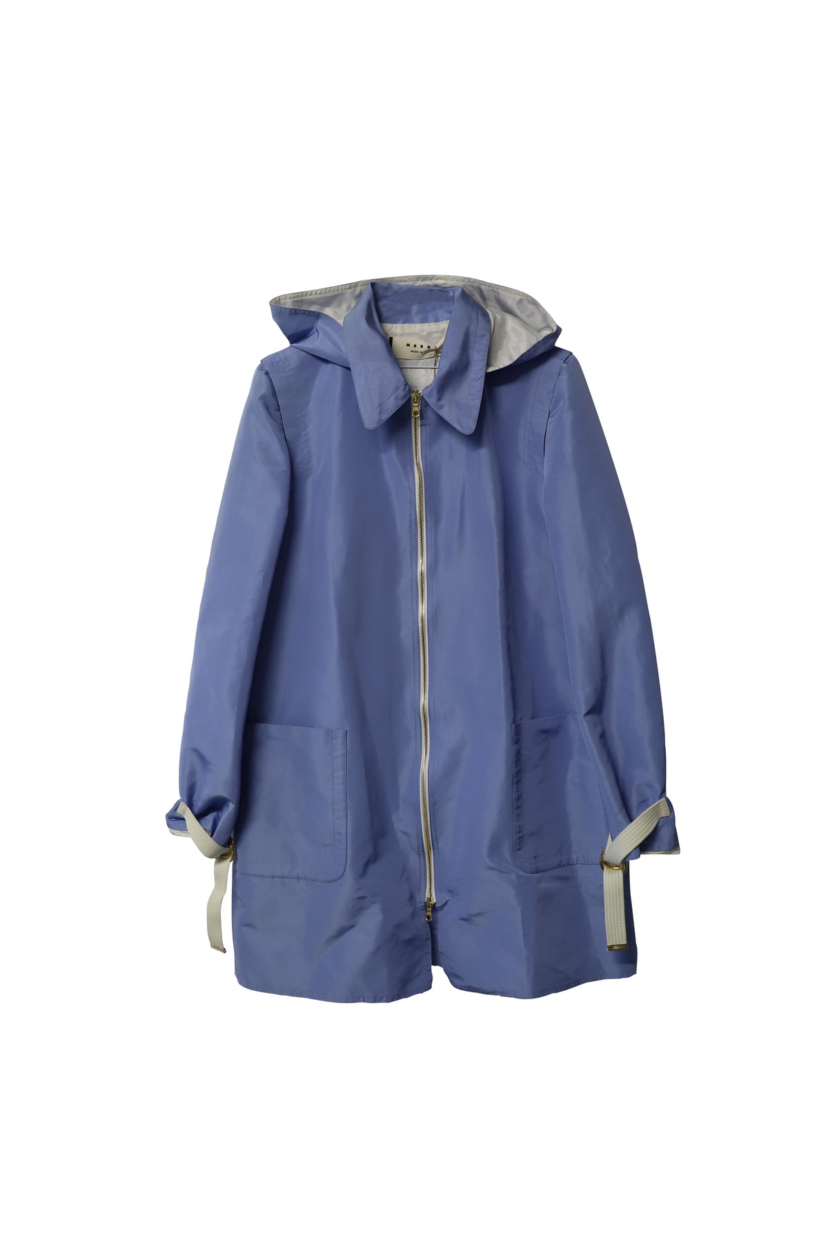 Marni Kapuzenmantel aus blauem Polyester