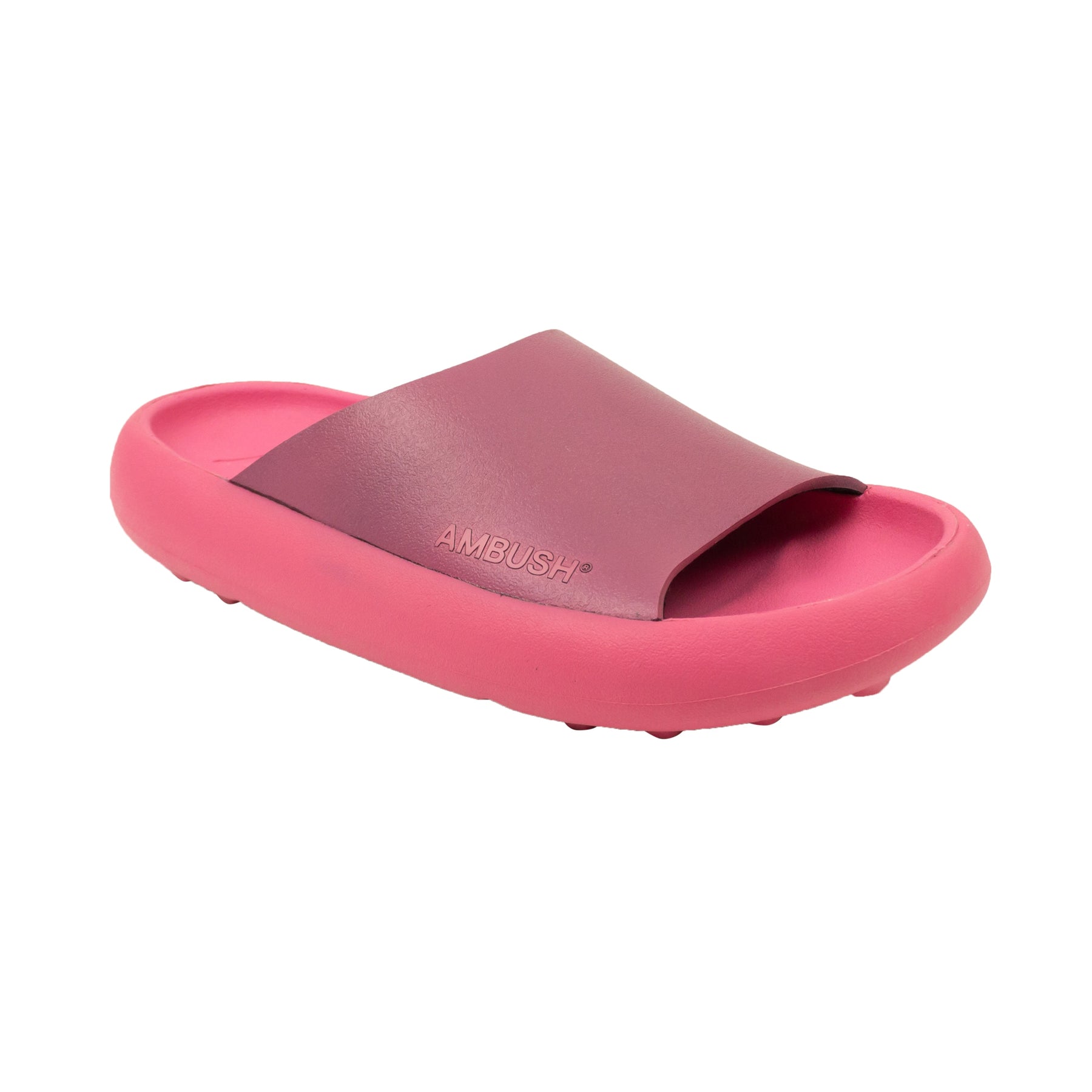 Pantoletten – Gummi, Logo, Rosa