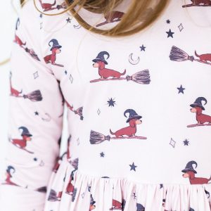 Happy Howl-oween Kleid mit schwingendem Rock – Taschen