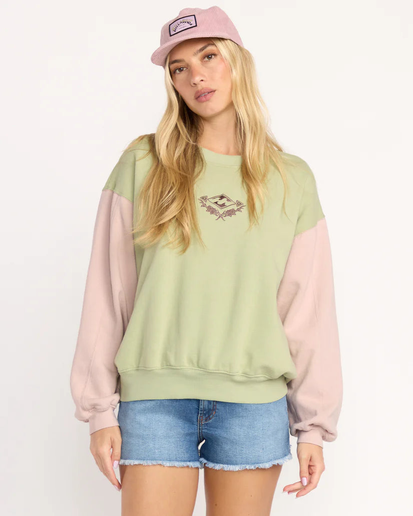 Billabong The Original Vibes Kendal Damen-Sweatshirt mit Rundhalsausschnitt