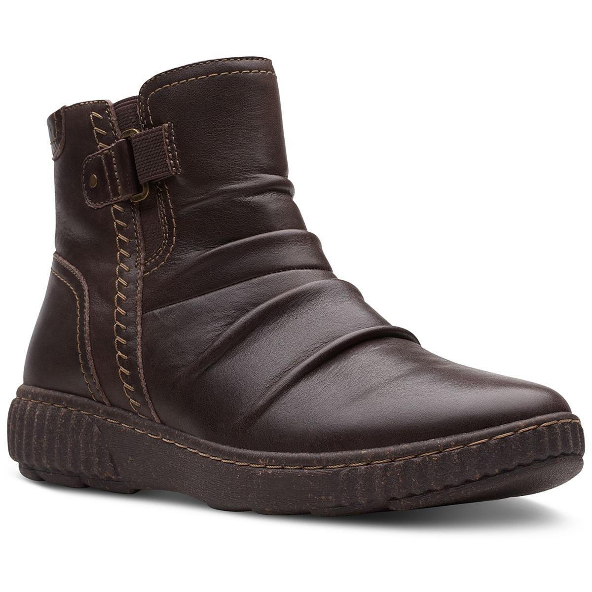 Caroline Orchid Stiefeletten – Leder, gerafft