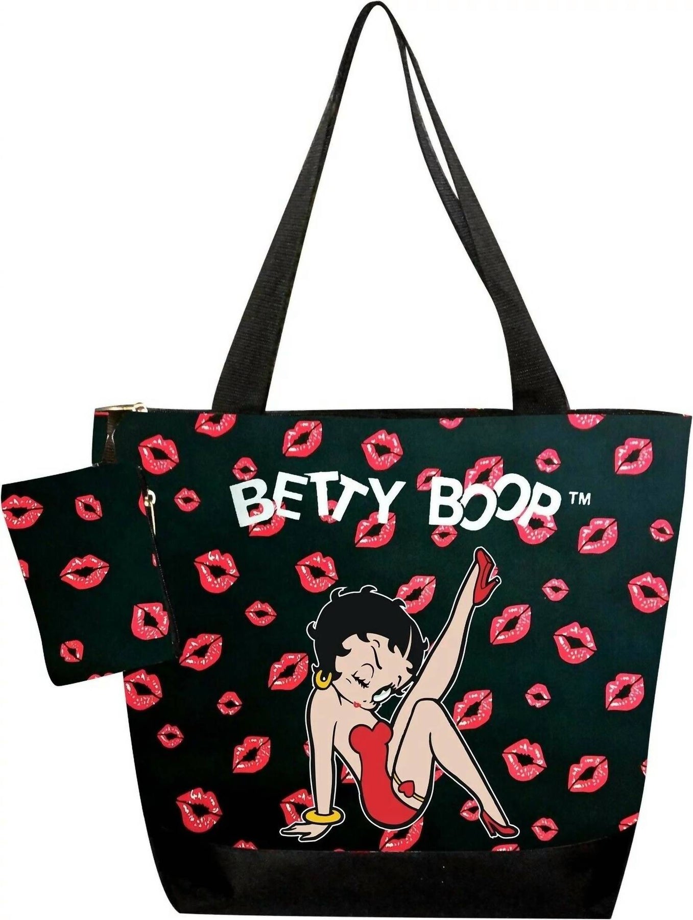 Damen-Windeltragetasche – Black/Red Kisses