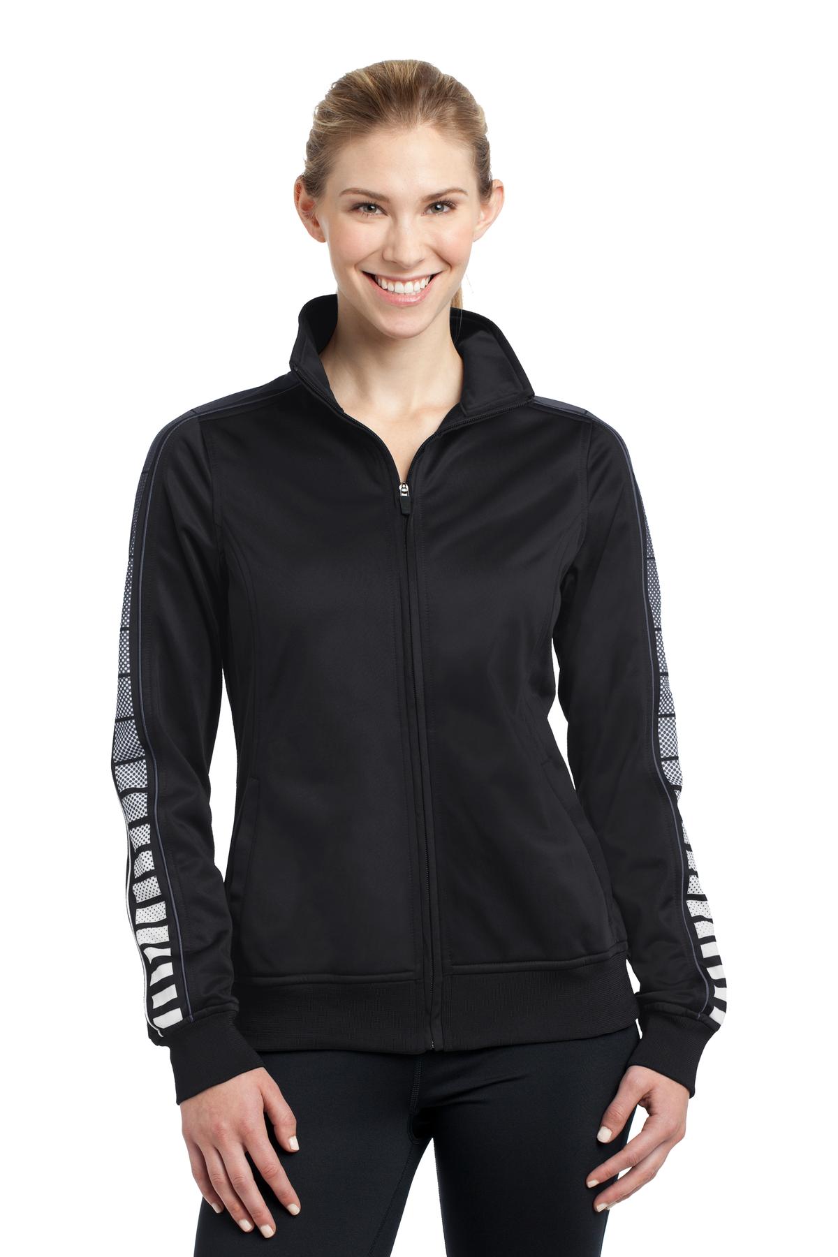 Sport-Tek Dot Track LST93 Jacke – Sublimationsdruck, Damen, Trikotstoff