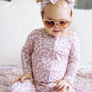 PLUM WAVY CHECKERS Dream-Strampler