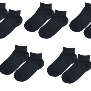 tittimitti Kinder-Knöchelsocken aus 98 % Bio-Baumwolle, 5er-Pack, 5–12 Jahre