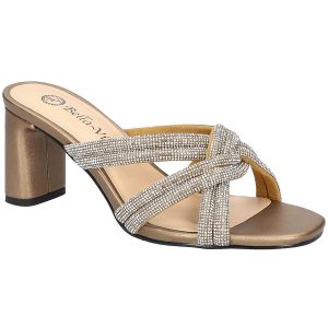 Carmen Absatzschuhe – Kunstleder, Strass