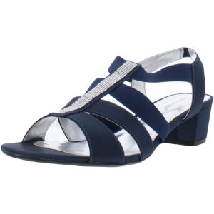 Eve Abend-Sandalen mit Strass und Blockabsatz