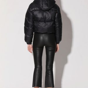 Luisa Stretch-Lederhose in Schwarz