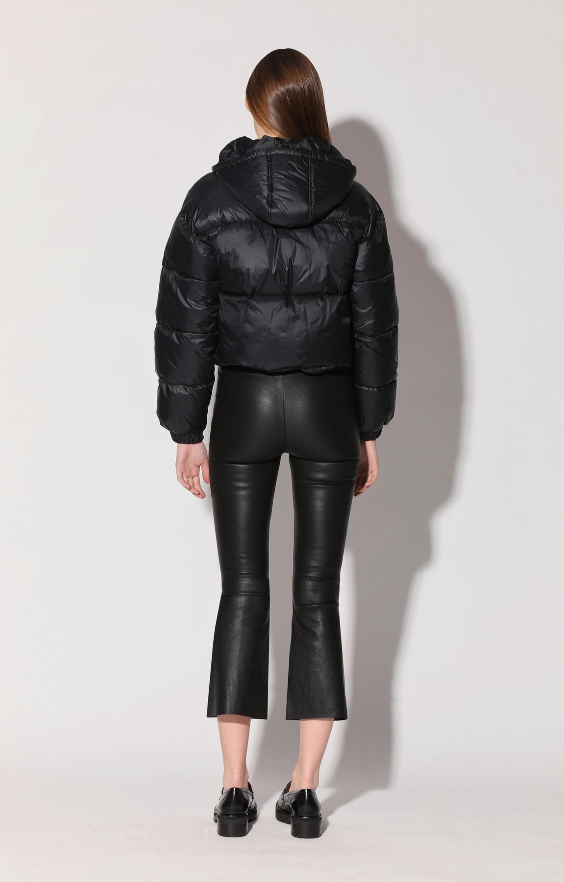 Luisa Stretch-Lederhose in Schwarz