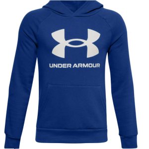 Rival Jungen-Fleece-Kapuzenpullover mit großem Logo – Royal-Onyx White – 7733806202940