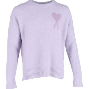 Ami Paris Logo Pullover – Wolle, Lila – 7748639096892