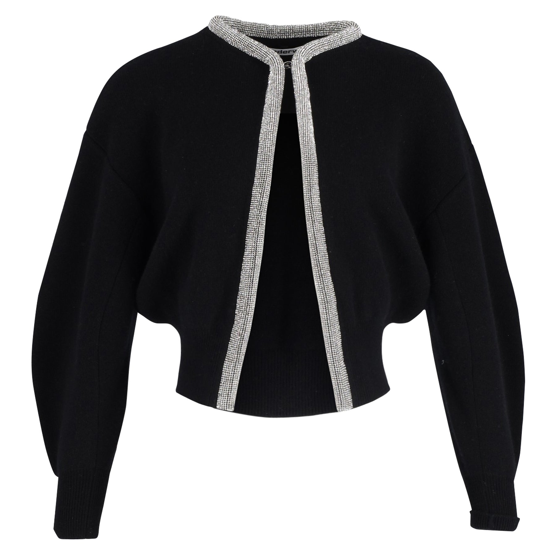 Alexander Wang Strickjacke – Kristallbesatz, Schwarz, Wolle