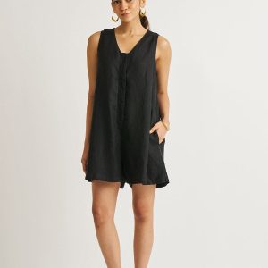 Romp and Play kurzer Jumpsuit – Schwarz