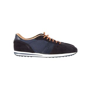 Tod’s Low-Top-Schnürsneaker aus marineblauem Veloursleder