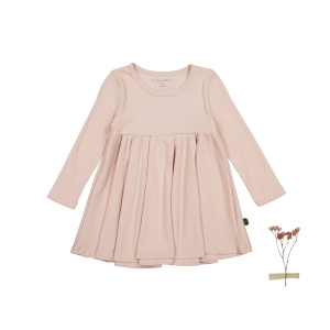Langärmeliges Kleid in Altrosa