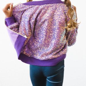 Jacke – Pailletten, Lila
