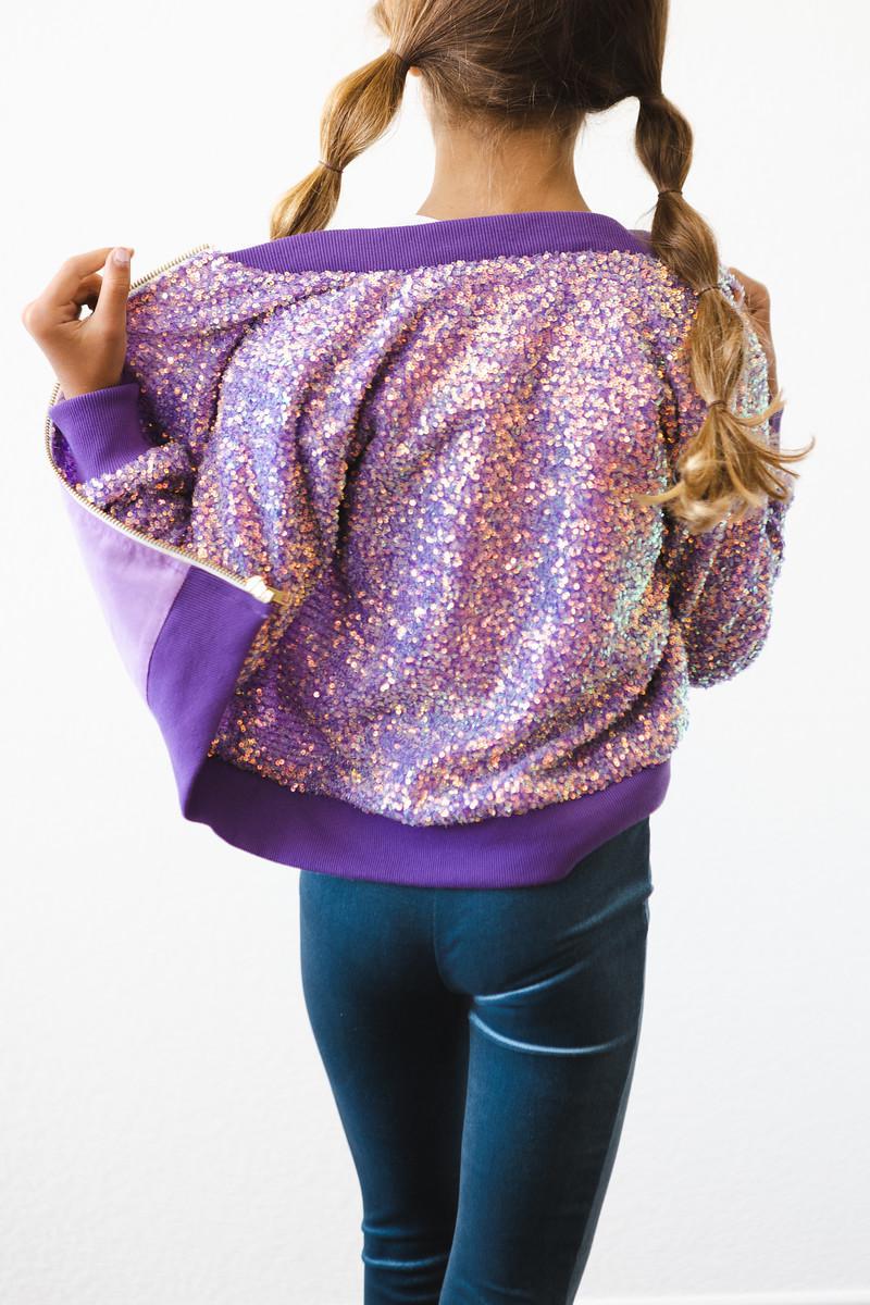 Jacke – Pailletten, Lila