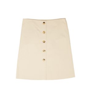 Bottega Veneta Rock mit Knopfleiste in Beige
