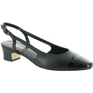 Slingback-Absatzschuhe aus Lackleder