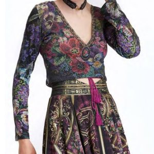 Back To Black Blooming Tartan Top im Design Garden