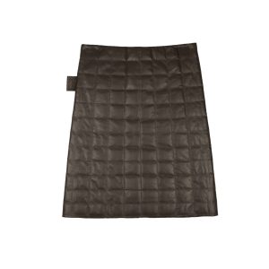 BOTTEGA VENETA karierter Lederrock in Schokoladenbraun – neu mit Etikett