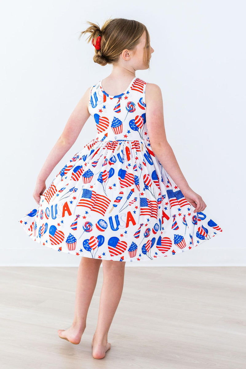 Party the USA Tank Kleid mit schwingendem Rock