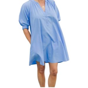 Abigail Pulloverkleid in Kornblumenblau