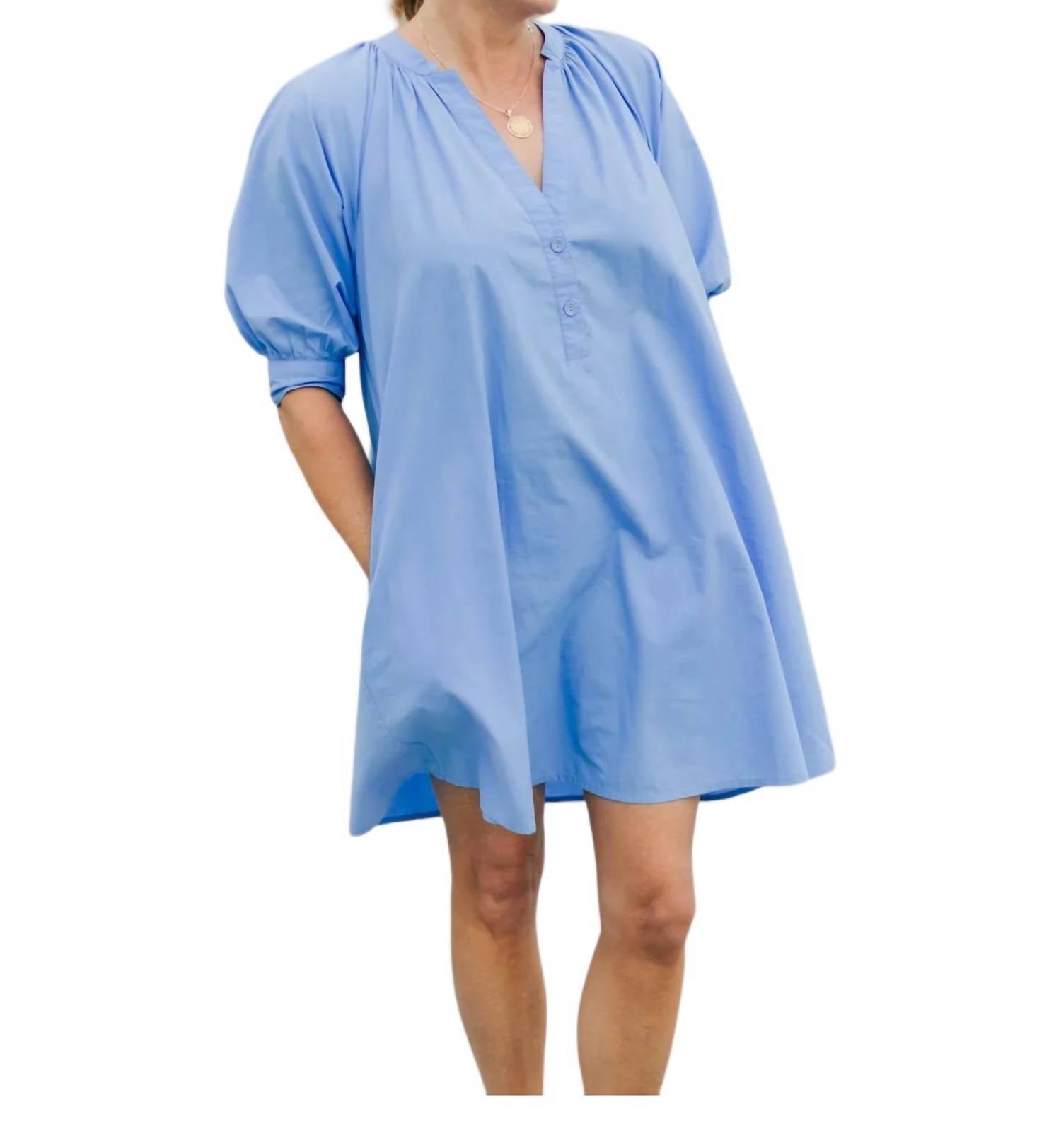 Abigail Pulloverkleid in Kornblumenblau
