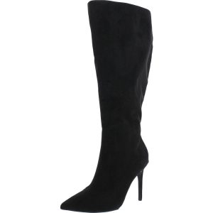 Rajelxwc kniehohe Stiefel – Velourslederimitat, weiter Wadenschaft
