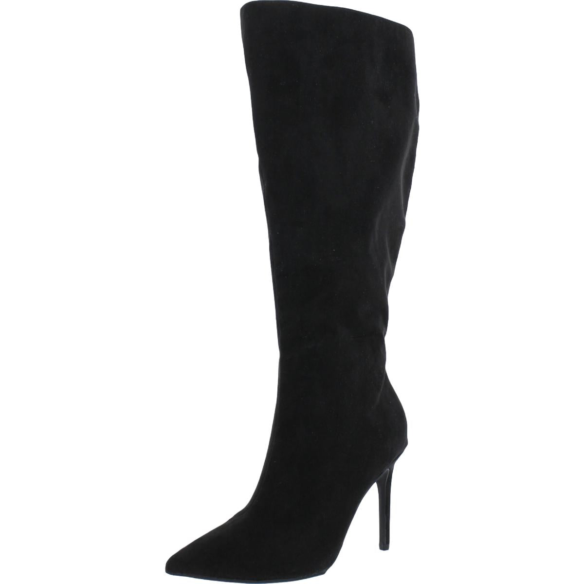 Rajelxwc kniehohe Stiefel – Velourslederimitat, weiter Wadenschaft