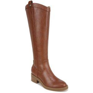 Bridgett kniehohe Kunstleder-Reitstiefel