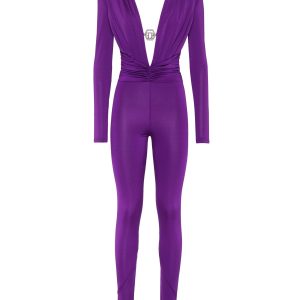 Jumpsuit mit Schulterpolstern
