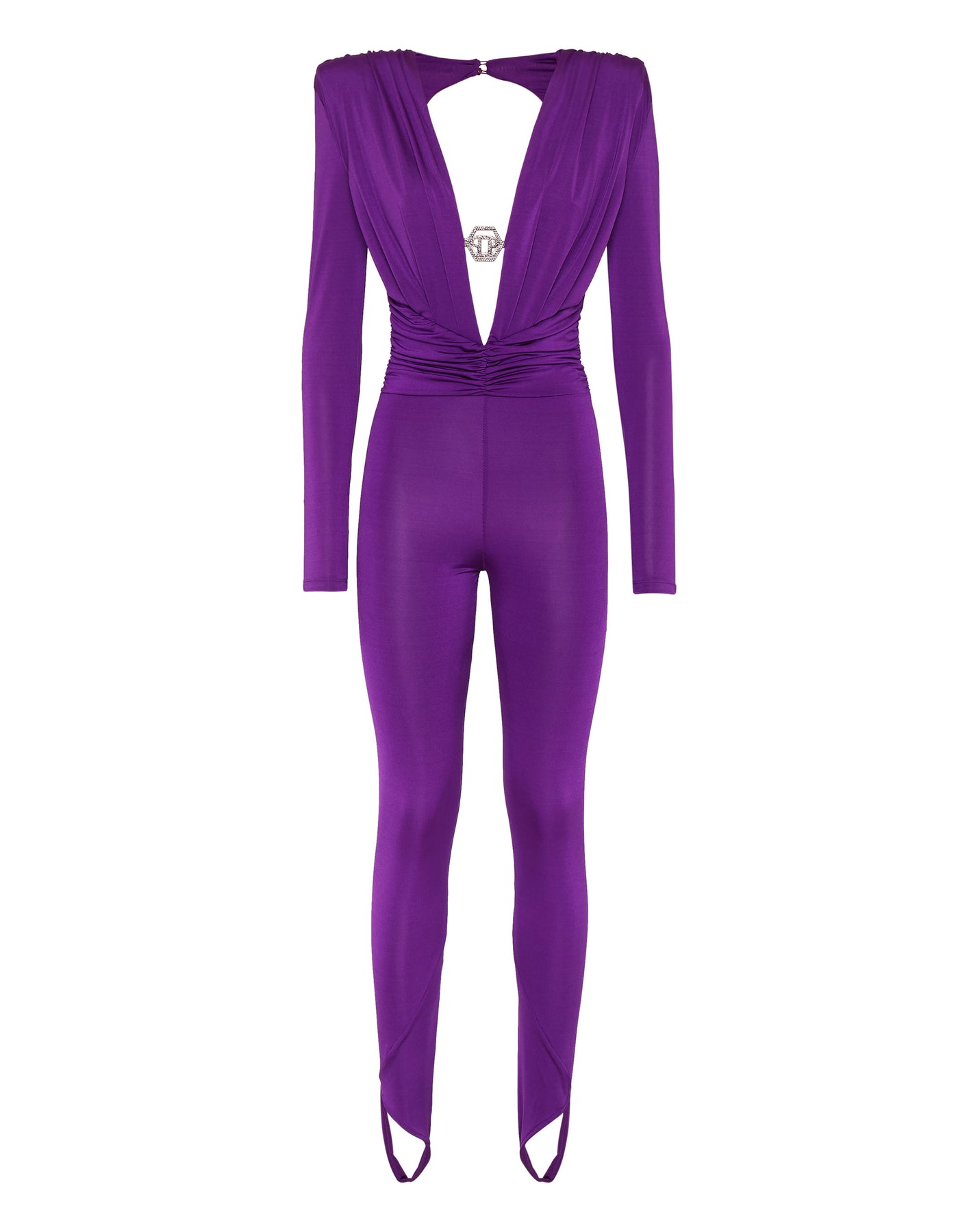 Jumpsuit mit Schulterpolstern