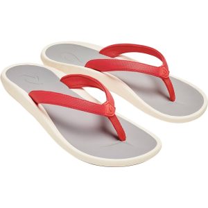 Pi’oe Damen-Sandalen in Hot Coral/Mist Grey