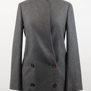 Mantel – volle Länge, Kaschmir, Damen, Grau